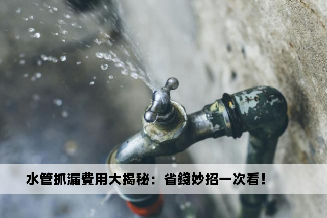 水管抓漏費用大揭秘：省錢妙招一次看！