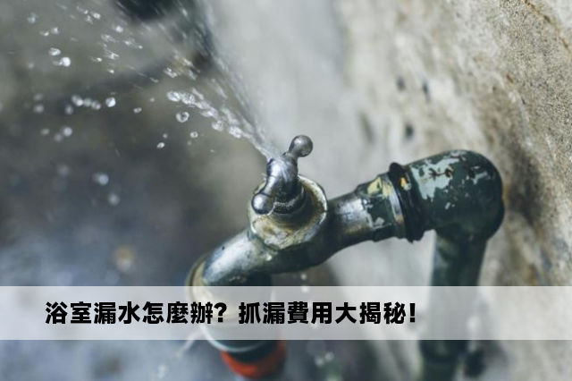 浴室漏水怎麼辦？抓漏費用大揭秘！