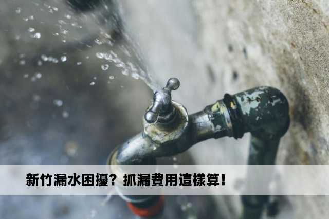 新竹漏水困擾？抓漏費用這樣算！