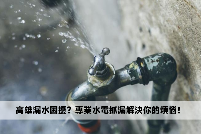 高雄漏水困擾？專業水電抓漏解決你的煩惱！